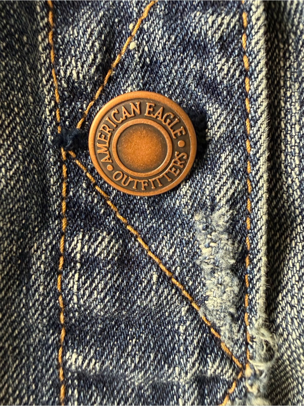 Women's Distressed Denim Vest - Blue - Picture 3 of 5